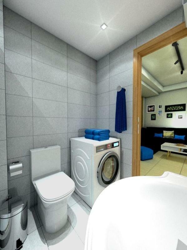 Blue - Comfy Center Rodos Apartment Asgourou Exterior photo